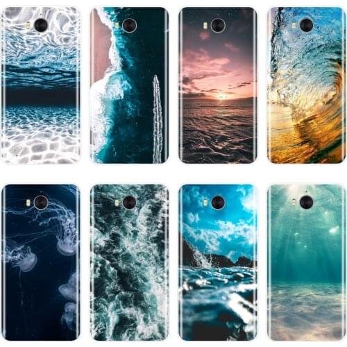 For Huawei Y3 Y5 Y6 II Y7 2017 Pro Phone Case Silicone Wave Ocean Soft Back Cover For Huawei Y5 Y6 Y7 Prime 2018 Y9 2019 Case