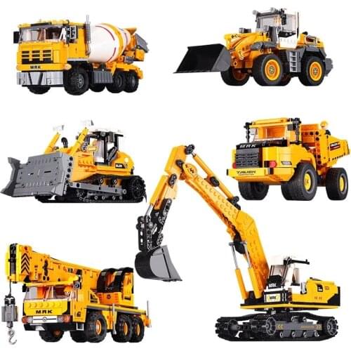 City Building Blocks Heavy Duty Truck Technical Construction Excavator Vehicle Set Freind Bricks Toys for Kids Christmas Gifts
