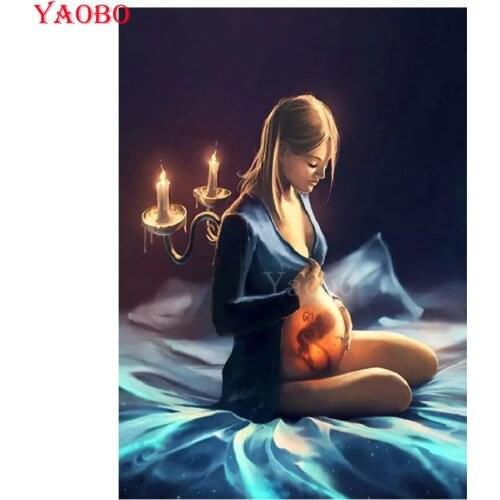 Hot Sale 5D DIY Diamond Embroidery Pregnant Woman Diamond Painting Full square Rhinestone cross stitch set diamond mazayka