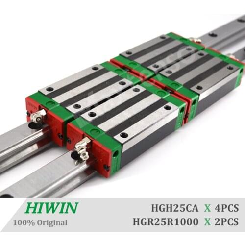 HIWIN HGR25 Linear Guide Rail 1000mm HGH25CA Blocks z axis CNC Machine Center Guides for a milling cutter High Precision