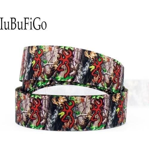 [IuBuFiGo] 80 yards 7/8" 22mm Flowers Printed Grosgrain ribbon DIY Bows Wedding Party Decoration Tape