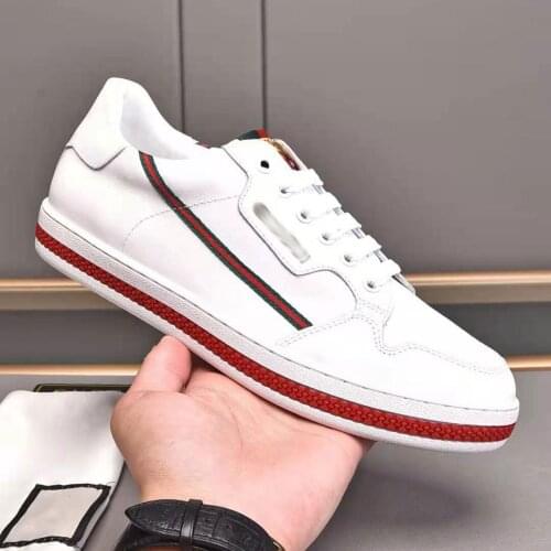 Mens Genuine Leather Shoes Casual Summer Low-top Flat White Shoes Sneakers For Male Breathable Joker Leisure Sports Shoes