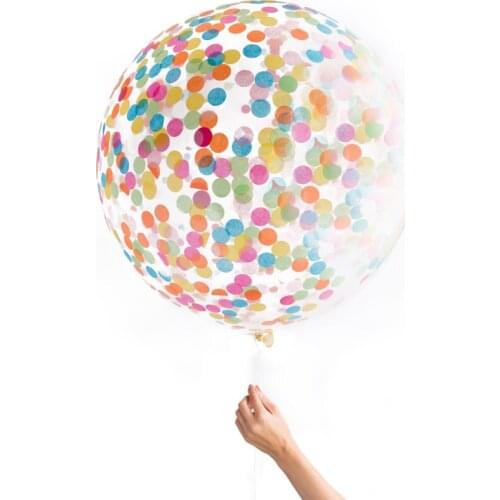 18 Inch Clear Confetti Balloons Latex Air Balls Birthday Party Supplier Wedding Decoration Kids Classic Toys 1pack