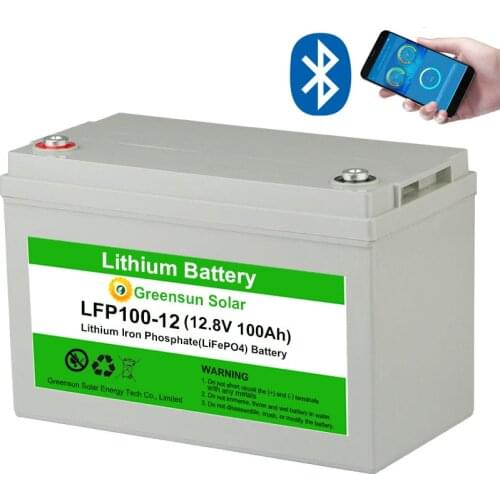 Greensun 12v 100ah LiFePO4 lithium iron batteries 12v 100ah 200ah 300ah 400ah battery with BMS built-in