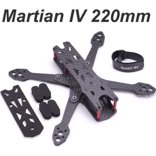 Martian IV 220 Carbon Fiber Frame Kit 220mm with 4mm Thickness Arm For FPV RC Racing Drone Quadcopter
