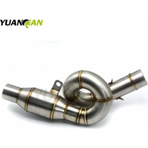 Motorcycle Exhaust Muffler Mid Connect Refit Motorbike Middle Pipe Exhaust Case For Kawasaki Z800 2012-2017 z 800 2012 13-17