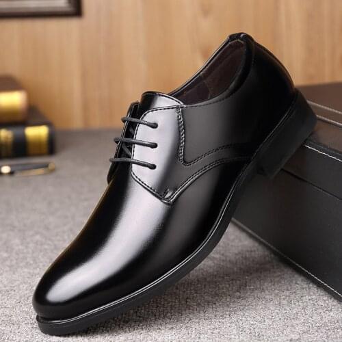 New Fashion Business Dress Men Shoes Classic Leather MenS Suits Shoes Fashion Lace-up Dress Shoes Men Oxfords df56