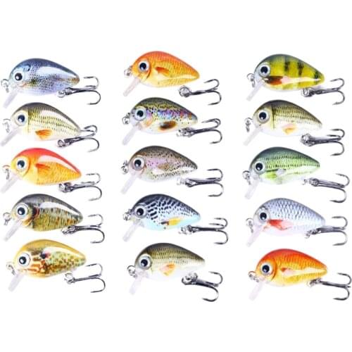 Fishing Lures Set Lifelike Bass Lures Crankbait Slow Sinking Hard Lure 3D Eyes Fishing Tackle 2.7cm 1.5g