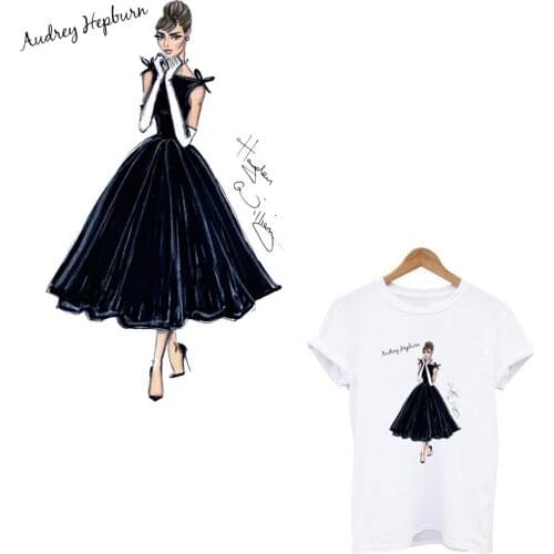 Fashion Lady Strips Sticker On Clothes Heat-Sensitive Iron On Patches For Clothing DIY Girl T-shirt Hoodies Application Decor