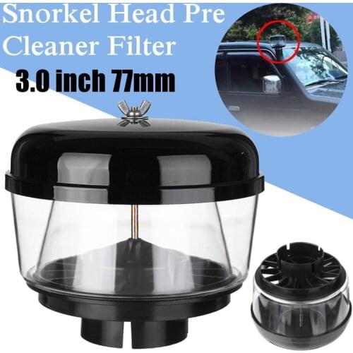 NEW-3 Inch 77Mm Water Trap Snorkel Head Air Ram Head Pre Cleaner Air Flow Car Snorkel Head Snorkel Ram Sand Cup for Toyota Nissa