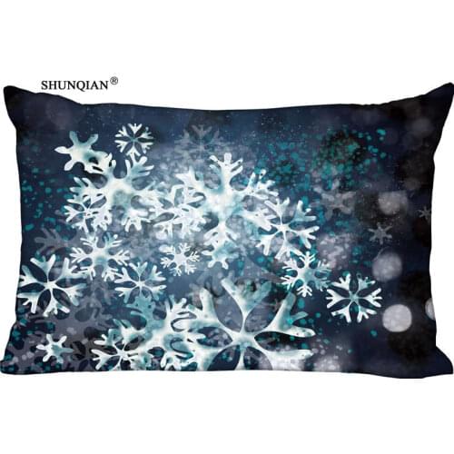 New Snowflakes Pillow Case Custom Wedding Pillowcase Cover Cases Gift Zippered Rectangle Pillow Case