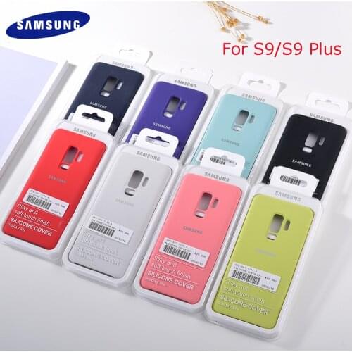Official Samsung Galaxy S9 Plus Liquid Silicone Case Soft Protect Phone Back Cover Waterproof Anti-knock Shell for Galaxy S9