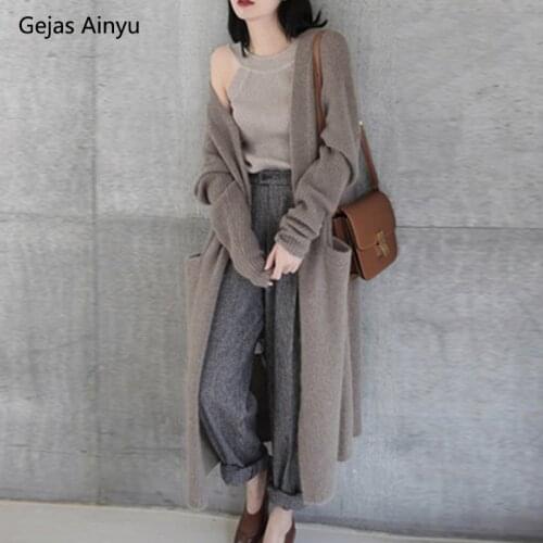 Autumn Winter New Cashmere sweater Coat European style cardigan women fashion 2020 sweater women long cardigan knitted sweater