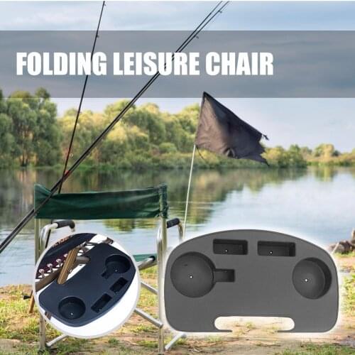 Beach Folding Leisure Lounger Bottle Cup Holder Stand Fishing Chair Drinks Tray for Outdoor Fishing Portable Accessories