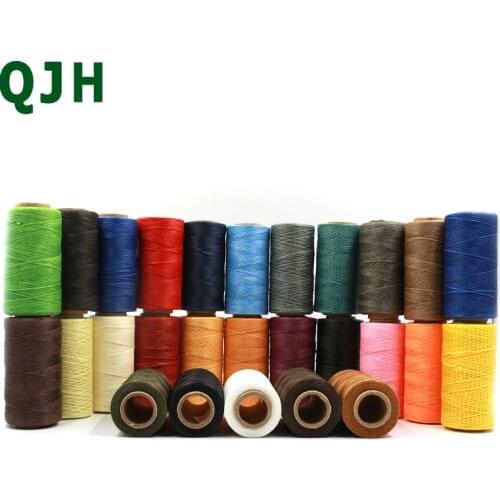 Durable 260 meters/pcs 150D Woven 1mm Flat Wax Thread For DIY Leather Hand-Stitching Sewing Craft Waxed Line Diverse Colors