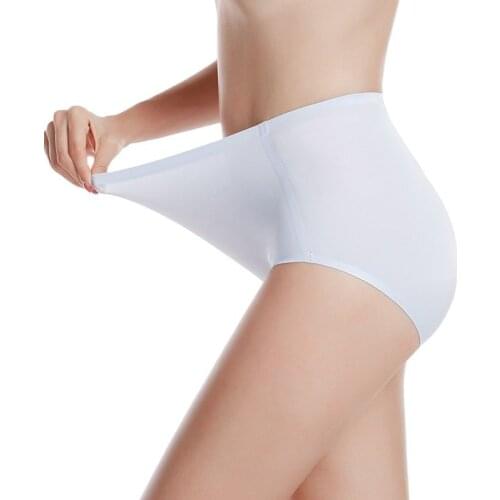 Womens Seamless Panties Ice Silk Seamless Underwear High-waisted Underwear for Women One-piece Underpants Women Culotte Coton
