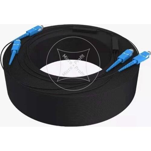 SC UPC Duplex Outdoor Drop Cable FTTH Drop Patch Cable Singlemode Fiber Optic Patch Cord FTTH Fiber Optic Jumper Cable