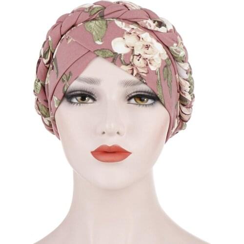 New Muslim Printed Milk Silk Headscarves Caps Flowers Short Braids And Caps Can Hide Muslims Scarf Turban Islamic Clothing