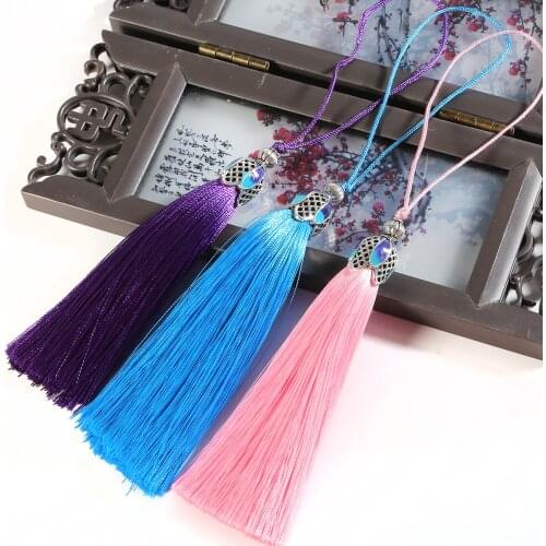 2pcs/Pack 7+9cm Silk Tassel Fringe brush Hanging rope DIY tassels fringe Trim pendant for Sewing curtains jewelry DIY Home Decor