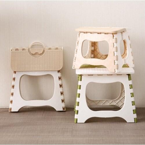 Fashion Thick plastic folding small stool portable folding chair mini child seat adult household small bench