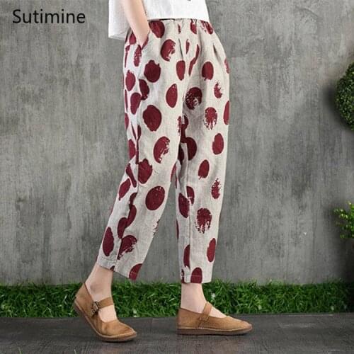 Женские льняные брюки Sutimine China At AliExpress