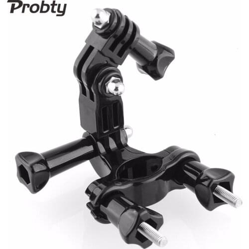 Probty Bicycle Clamp Handlebar Seatpost Pole Holder Mount with 3 Way Pivot Arm for Gopro Hero 4 3 3+ 2 Xiaomi Yi SJ4000 SJ5000