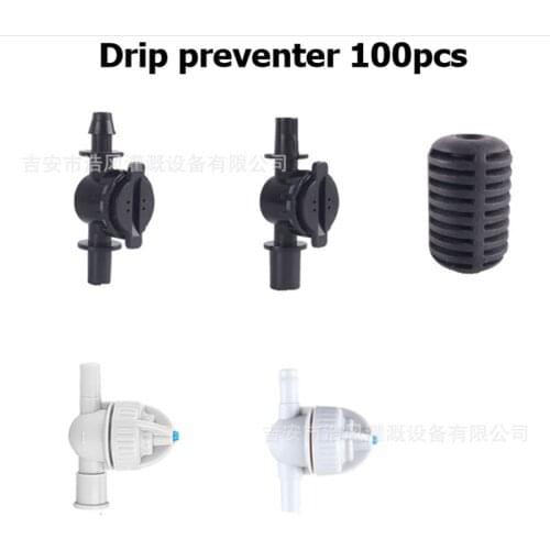 Drip Preventer 100pcs / Fitting Garden Irrigation Automatic Sprinkler Water Hose Connector Barb Tee Elbow Plug Pipe Fitting