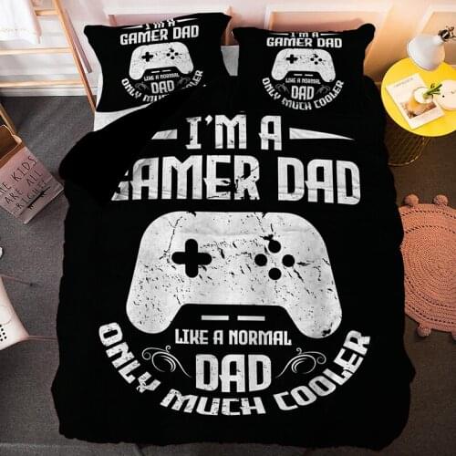 2/3 Pcs Gamer Duvet Cover Cartoon Game Bedding Sets King Size For Boys Girls Queen Single Quilt Comforter Covers Set