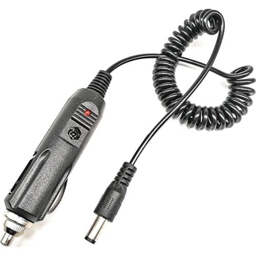 DC 12V Car Charger Charging Cable Spring Cord Line for Baofeng Two Way Radios Walkie Talkie UV-5R 5RE PLUS UV5A