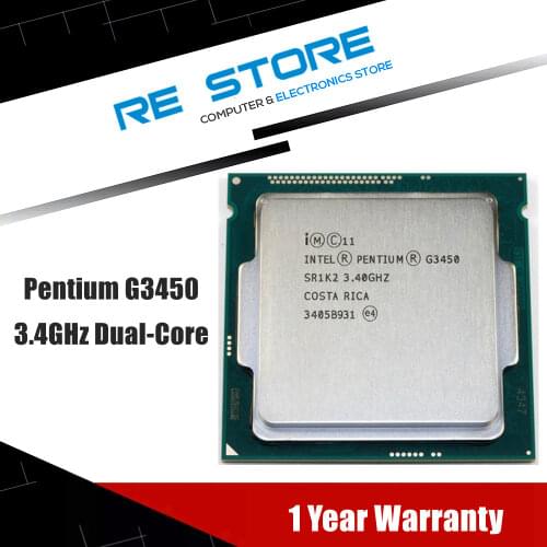 Intel Pentium G3450 3.4GHz Dual-Core 3M 53W LGA 1150 CPU Processor