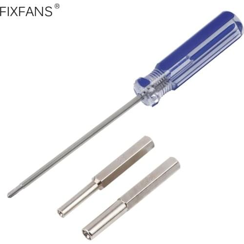 FIXFANS 3.8mm 4.5mm Security Bit Screwdriver with 2.5mm Triwing Screwdriver Opening Tools for NES SNES N64 Cartridges Systems