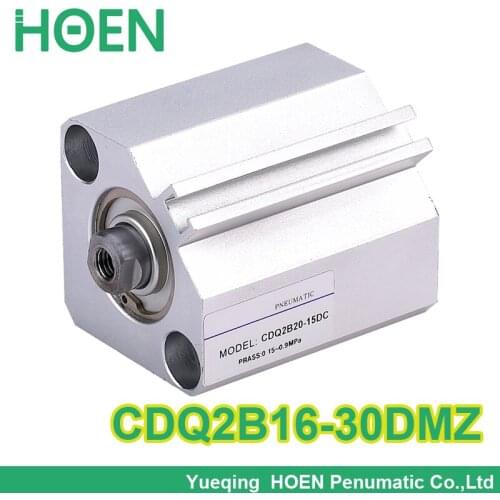 CDQ2B16-30DMZ SMC Type CQ2B series 16mm bore 30mm stroke Double Action single rod thin Pneumatic Compact Cylinder