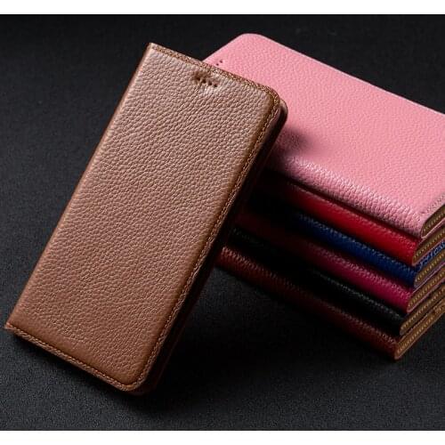 Case for Huawei Honor 9X Litchi Genuine Leather Flip Stand Leather Cover for Honor 9X Pro Phone cases
