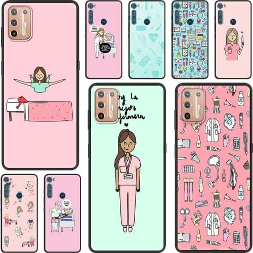 Nurse Medical Medicine Phone Case For Motorola Moto G10 G30 G9 Play One Fusion Plus G8 Power Lite Hype G Stylus E6s Cover Fundas