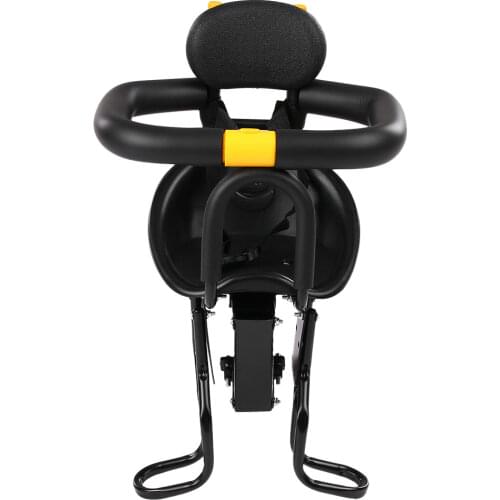 Front Baby Seat Kids Safety Child Bicycle Seat Bike Saddle with Foot Pedals Support Back Rest for MTB Road Bike Bike Child Chair