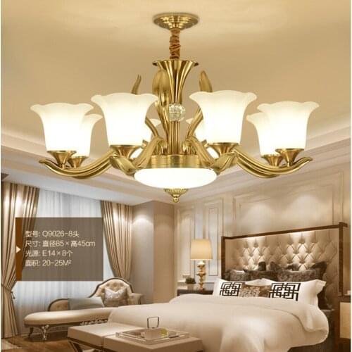 European modern glass chandelier e14 led luxurious atmosphere living room lights led simple restaurant bedroom creative fixtures