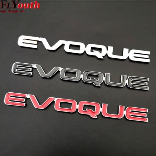 1pc Quality metal Chrome Refitting EVOQUE Emblem Tail badge 3D car Sticker for Range Rover LRX EVOQUE Car Styling Accessories