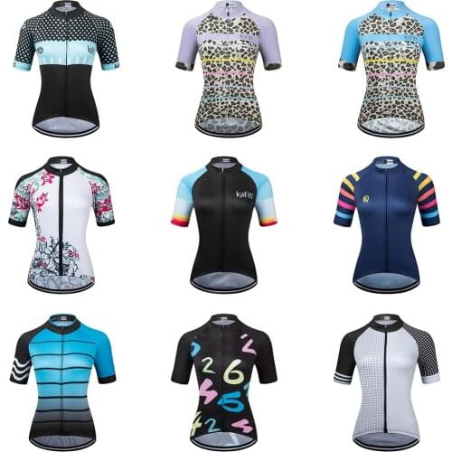 Kafitt Professional Short Sleeve Cycling Jersey Bike Clothing Top De Ciclismo Feminino Quick-Drying Uniform Breathable Summer
