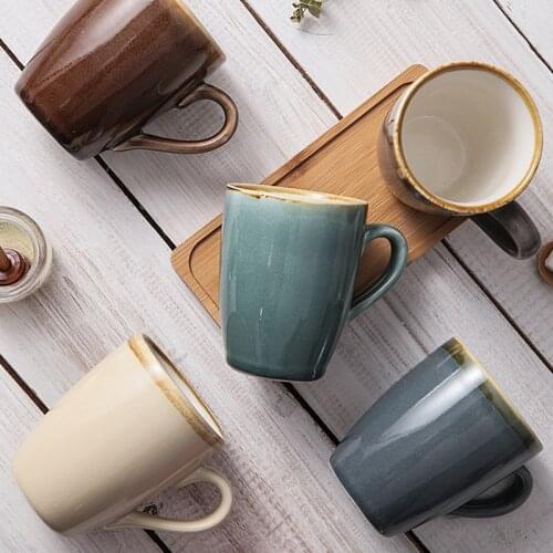 Kiln Baked Mug Multi-Colored Options Concentrated Coffee Cup Working Cup Large Capacity Cup High Temperature Firing Coffee Mugs