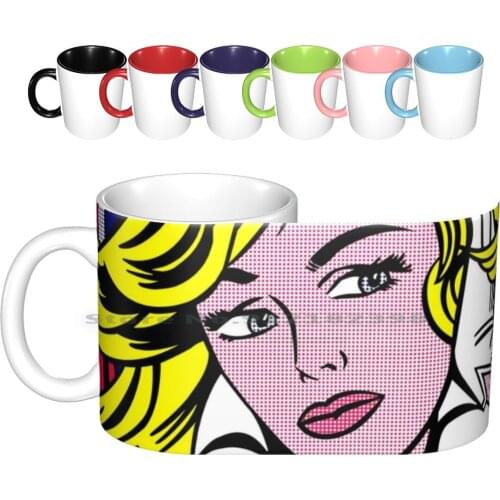 M...maybe By Roy Lichtenstein Ceramic Mugs Coffee Cups Milk Tea Mug Roy Lichtenstein The Kiss Pop Art Colors Bacio Lichtenstein