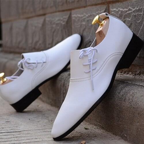 Mazefeng 2020 New Men Leather Shoes Man Business Dress Classic Style Flats Lace Up Pointed Toe Shoe For Men Oxford Shoes