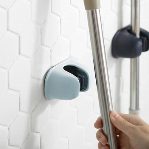 Wall Mounted Mop Organizer Holder Brush Broom Hanger Home Storage Rack Bathroom Suction Hanging Pipe Hooks Household Tools Ship