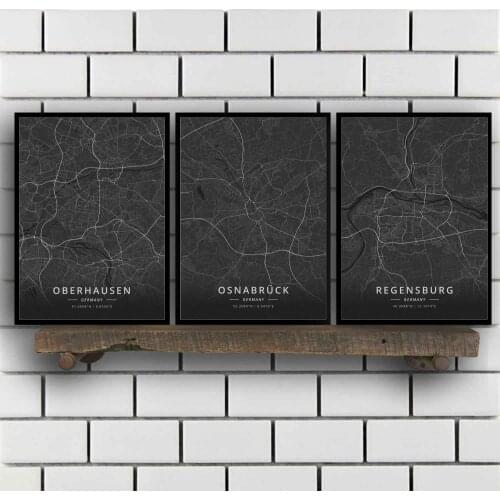 Oberhausen Osnabruck Regensburg Saarbrucken Stuttgart Wiesbaden Wildensee Wuppertal Germany Poster