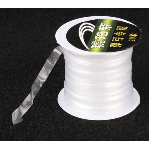 New Slingshot Rubber Band Tied White Color 20M/65.62ft High Elasticity Flexible Durable Manual Sling Elastic Band
