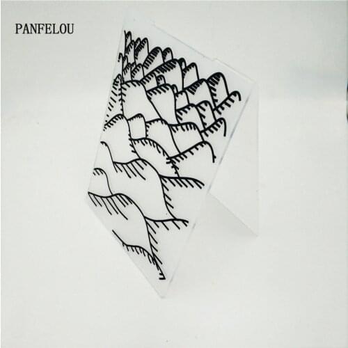 PANFELOU Easter The stream valley Embossing folders Plastic For Scrapbooking DIY Template Fondant Cake Photo Album Card Making
