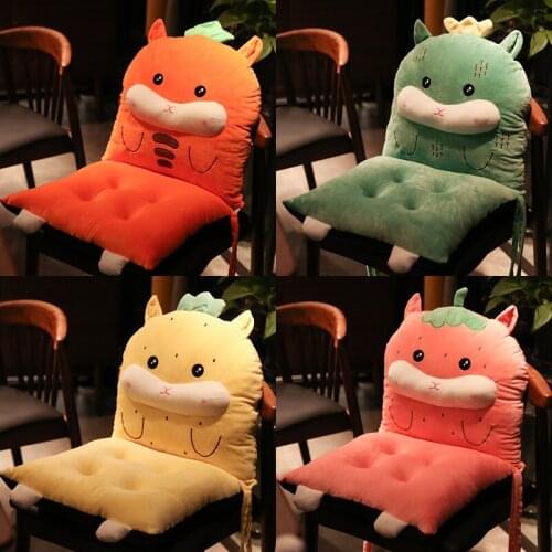 Plush Cushion Cushion One-Piece Office Sedentary Backrest Sofa Chair Cushion Stool Cushion Tatami Winter Cute