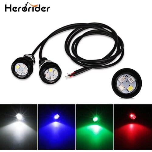 Herorider Motorcycle Fog Lamps Eagle Eye LED Reverse Backup Lights DRL Daytime Running Light Strobe Flashing Moto Accessories