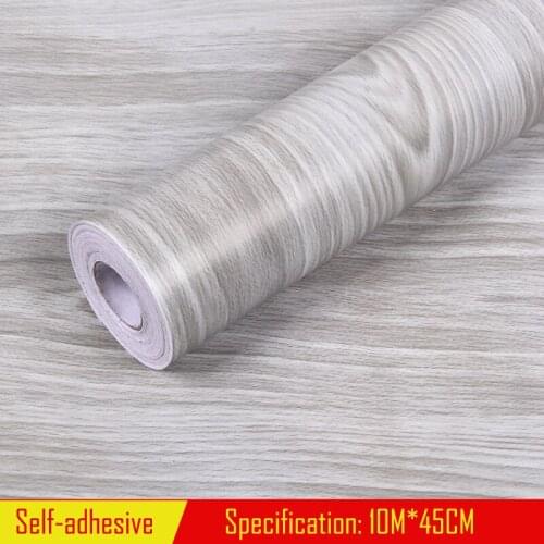 PVC Wood Grain Wallpaper Self Adhesive Kitchen Cabinet Wardrobe Furniture Desktop Renovation Wood Grain Self Adhesive Wallpaper