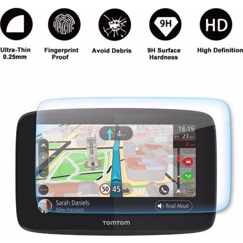 RUIYA screen protector for TomTom Go 520 5200 circular 5inch gps navigation display screen,9H tempered glass protective film