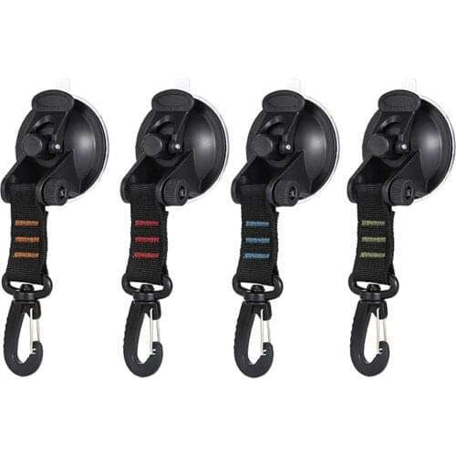 Locking System Carabiner Suction Cup Hook Waterproof for Bathroom Car window